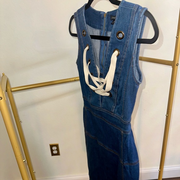 Jean Dress with Back Zipper Mid Length - Picture 7 of 8